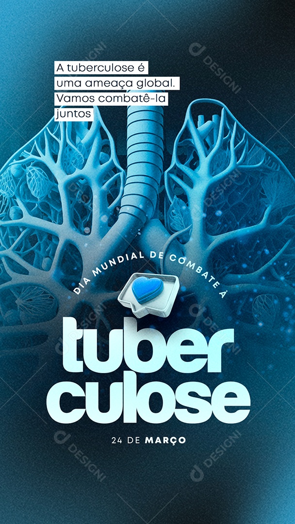 Story A Turbeculose é Uma Ameaça Global Dia Mundial de Combate à Tuberculose Social Media PSD Editável