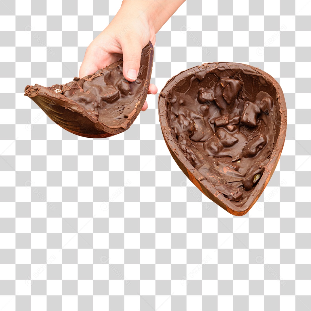 Ovo de Chocolate Para a Páscoa PNG Transparente