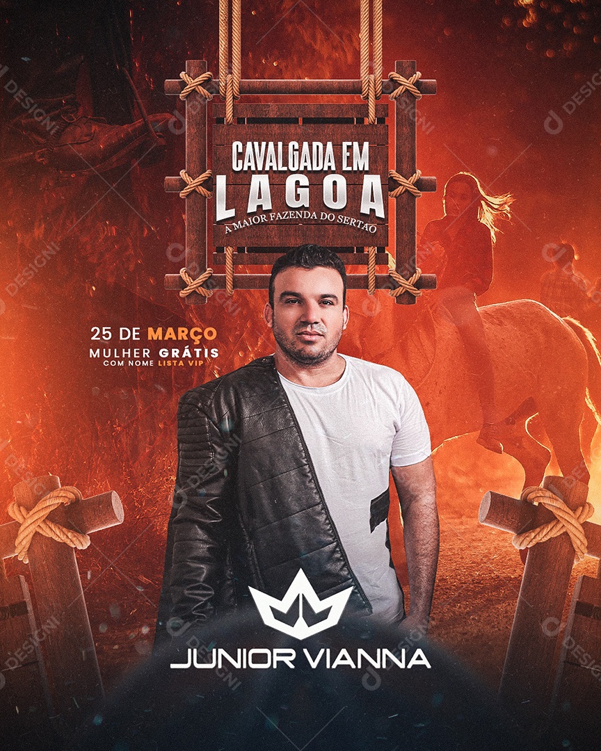 Flyer Show Junior Vianna Social Media PSD Editável