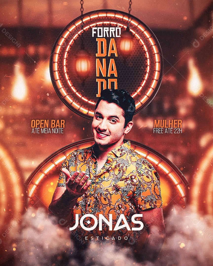 Flyer Show Jonas Esticado Social Media PSD Editável