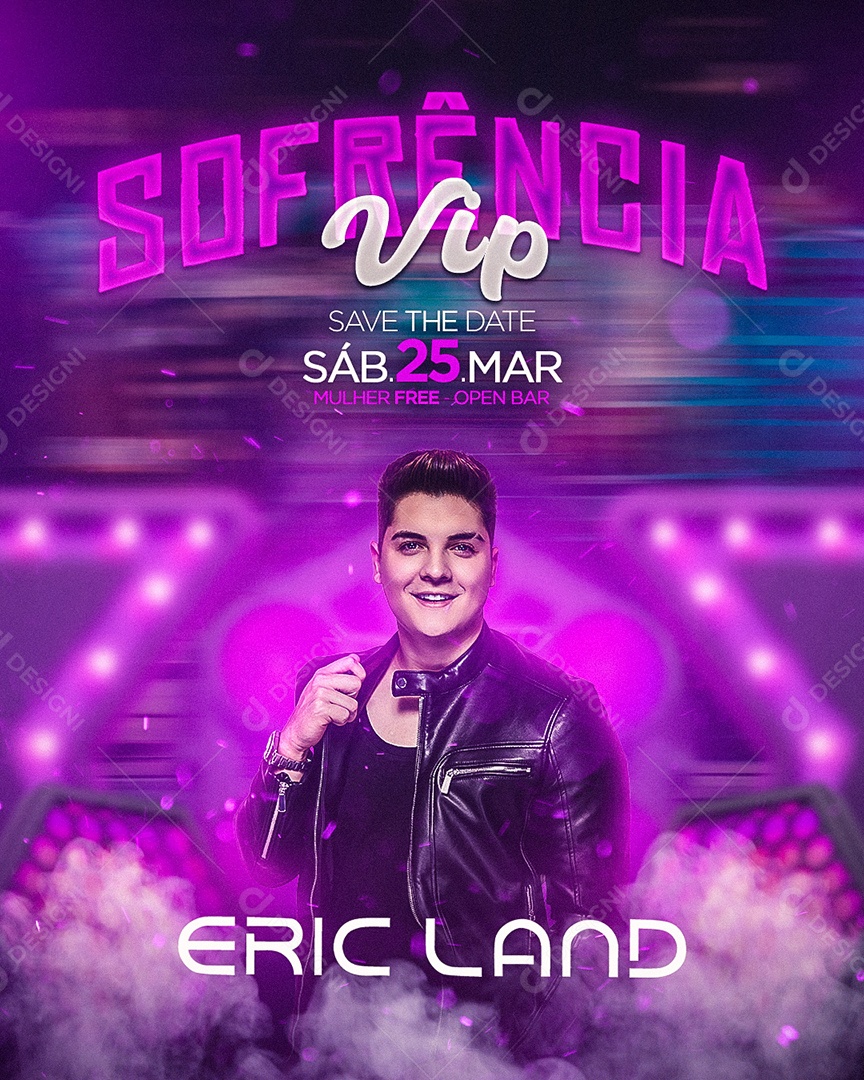 Flyer Show Eric Land Social Media PSD Editável