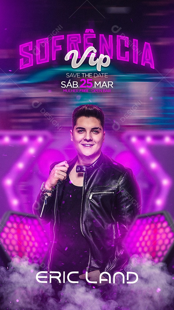 Flyer Show Eric Land Story Social Media PSD Editável