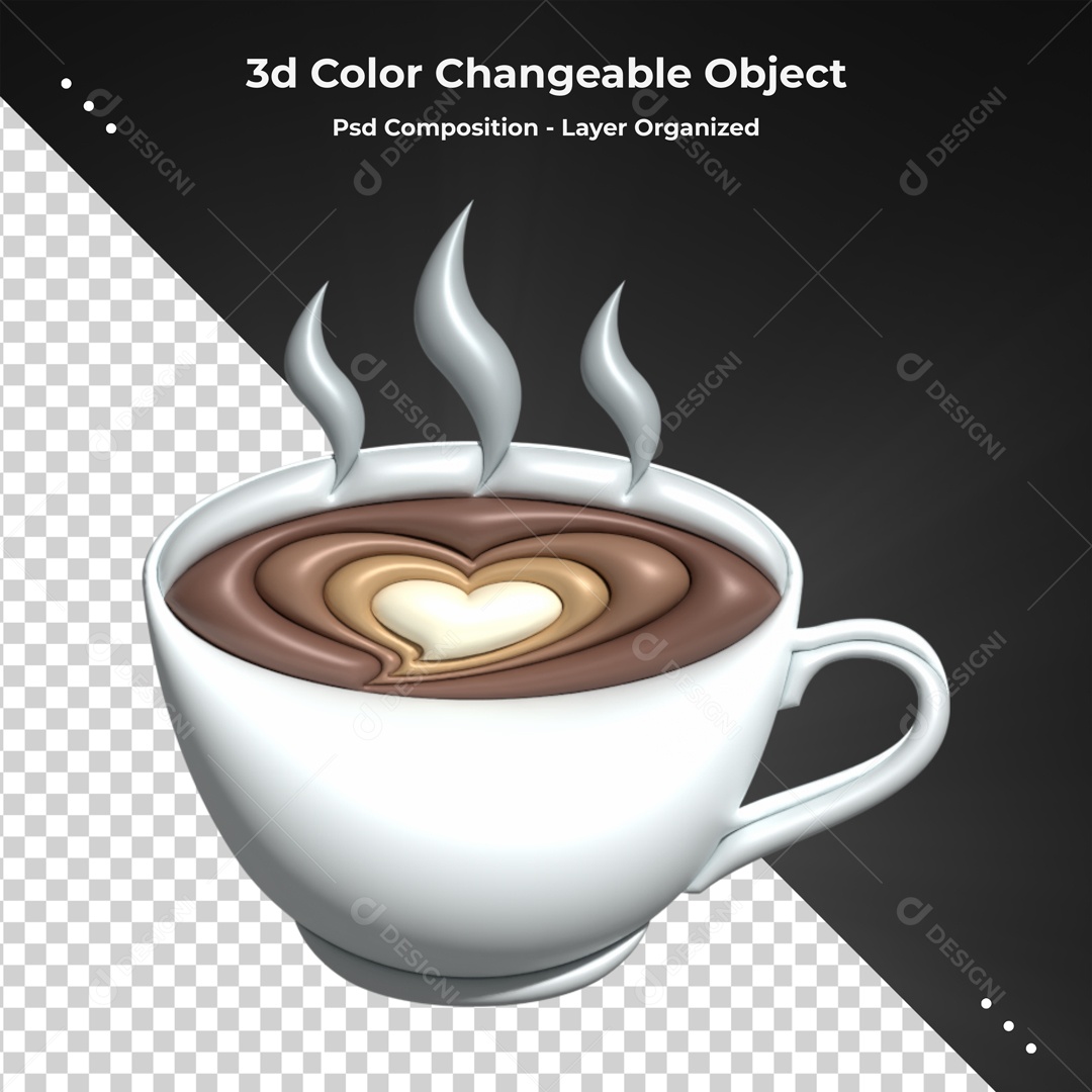 Elemento De Xicara Leite Com Café Para Composição PSD
