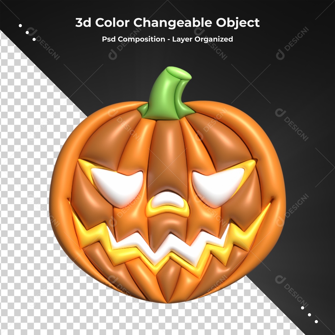 Elemento De Abobora Halloween Para Composição PSD