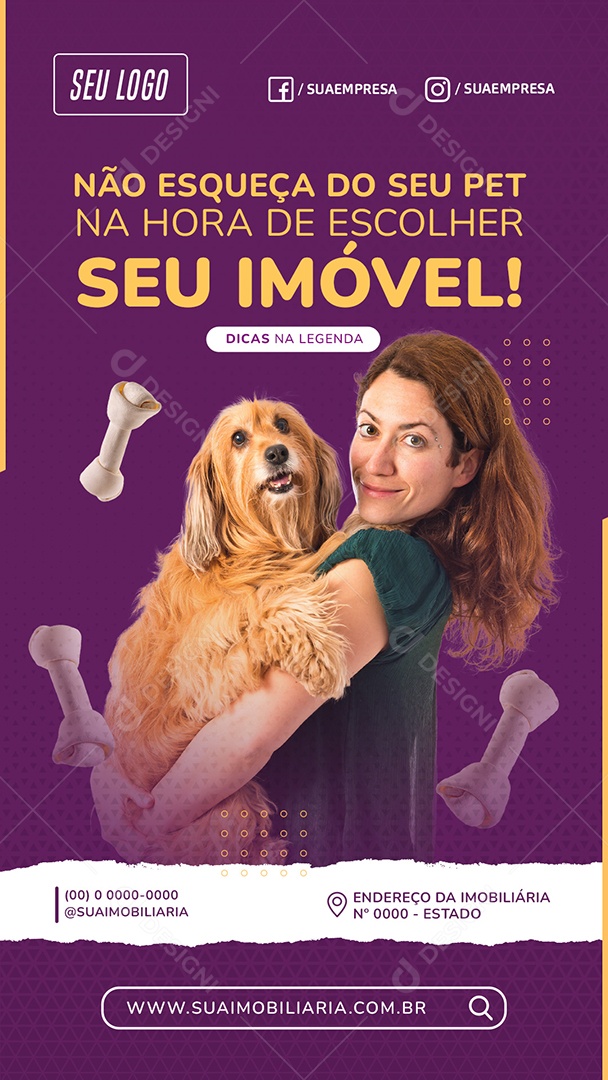 Não Esqueça do Seu Pet Social Media PSD Editável
