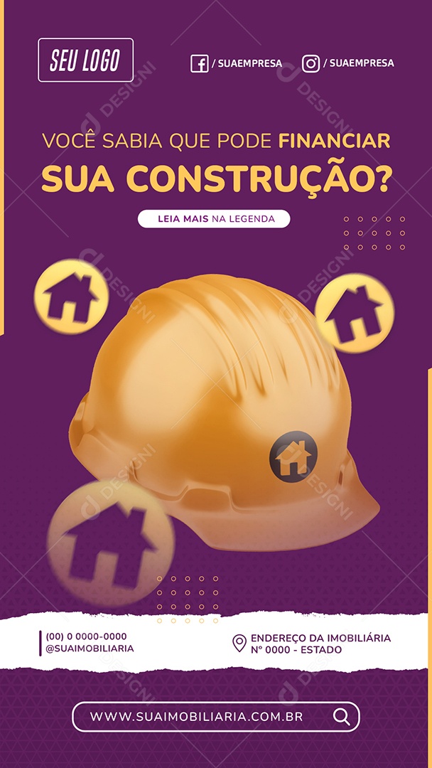 Você Sabia Que Pode Financiar Social Media PSD Editável