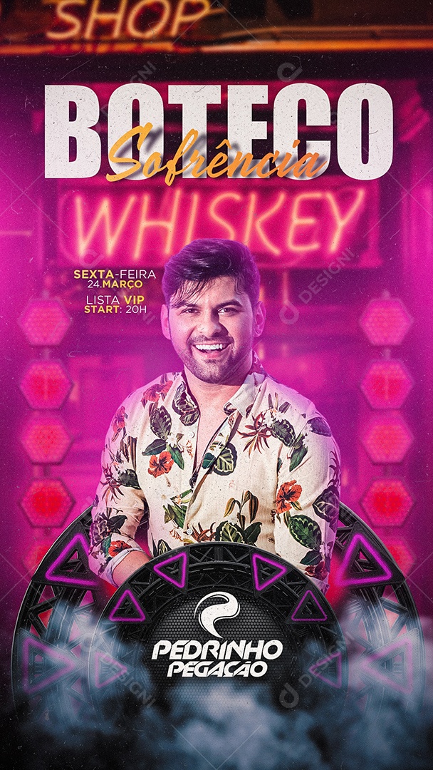 Flyer Show Pedrinho Pegação Story Social Media PSD Editável