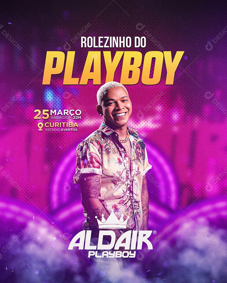 Flyer Show Rolezinho do Playboy Social Media PSD Editável