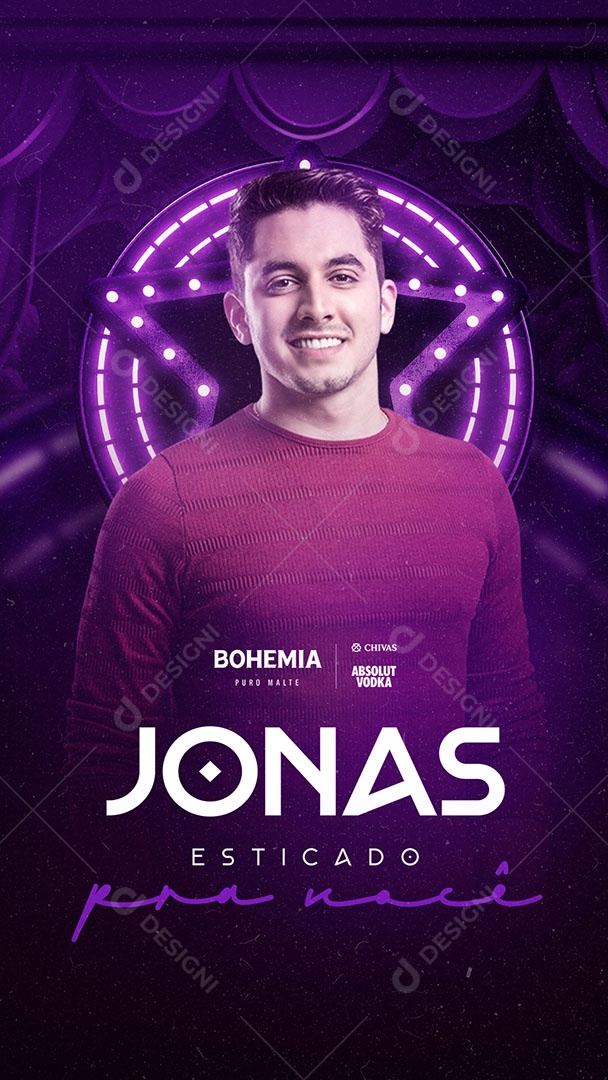 Story Pra Você Jonas Esticado Flyer Social Media PSD Editável
