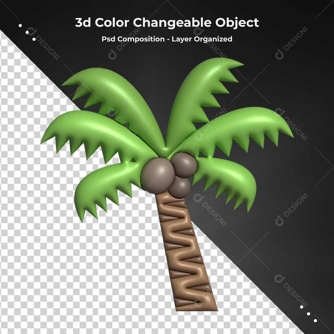 Elemento De Coqueiro Para Composição PSD
