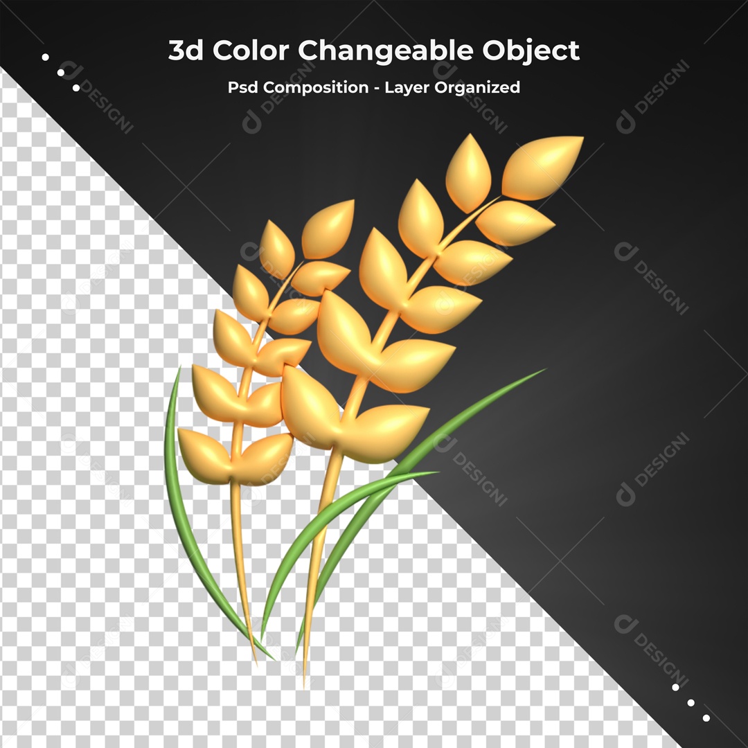 Elemento Grão De Trigo Para Composição PSD