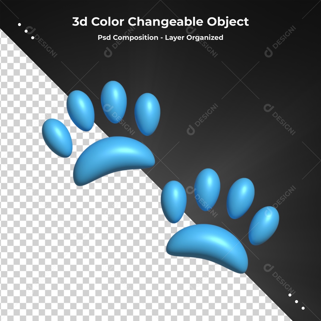 Elemento Pata De Animais Para Composição PSD