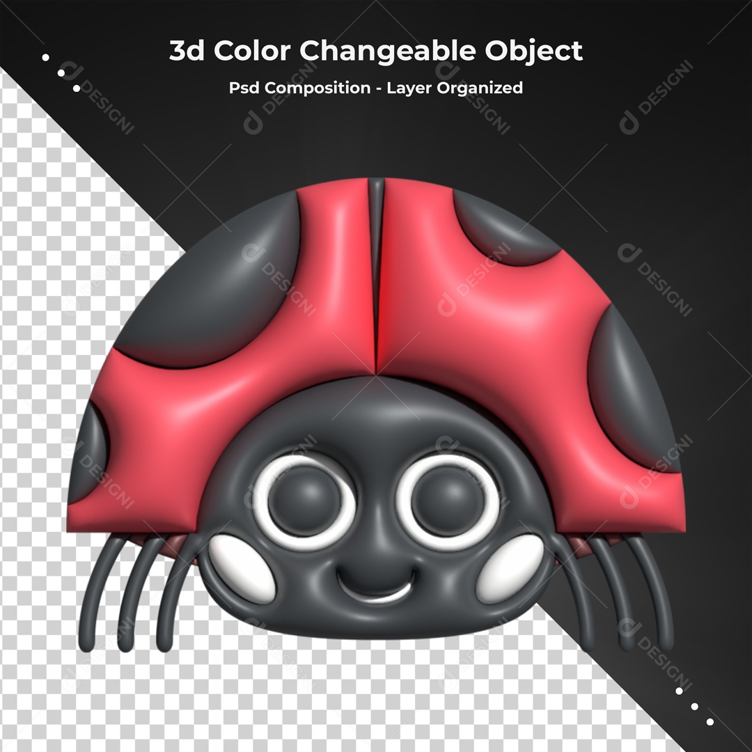 Elemento De Joaninha Para Composição PSD