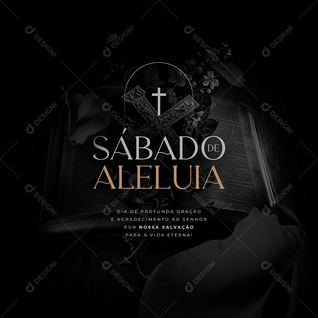 Sábado de Aleluia 8 de Abril Social Media PSD Editável
