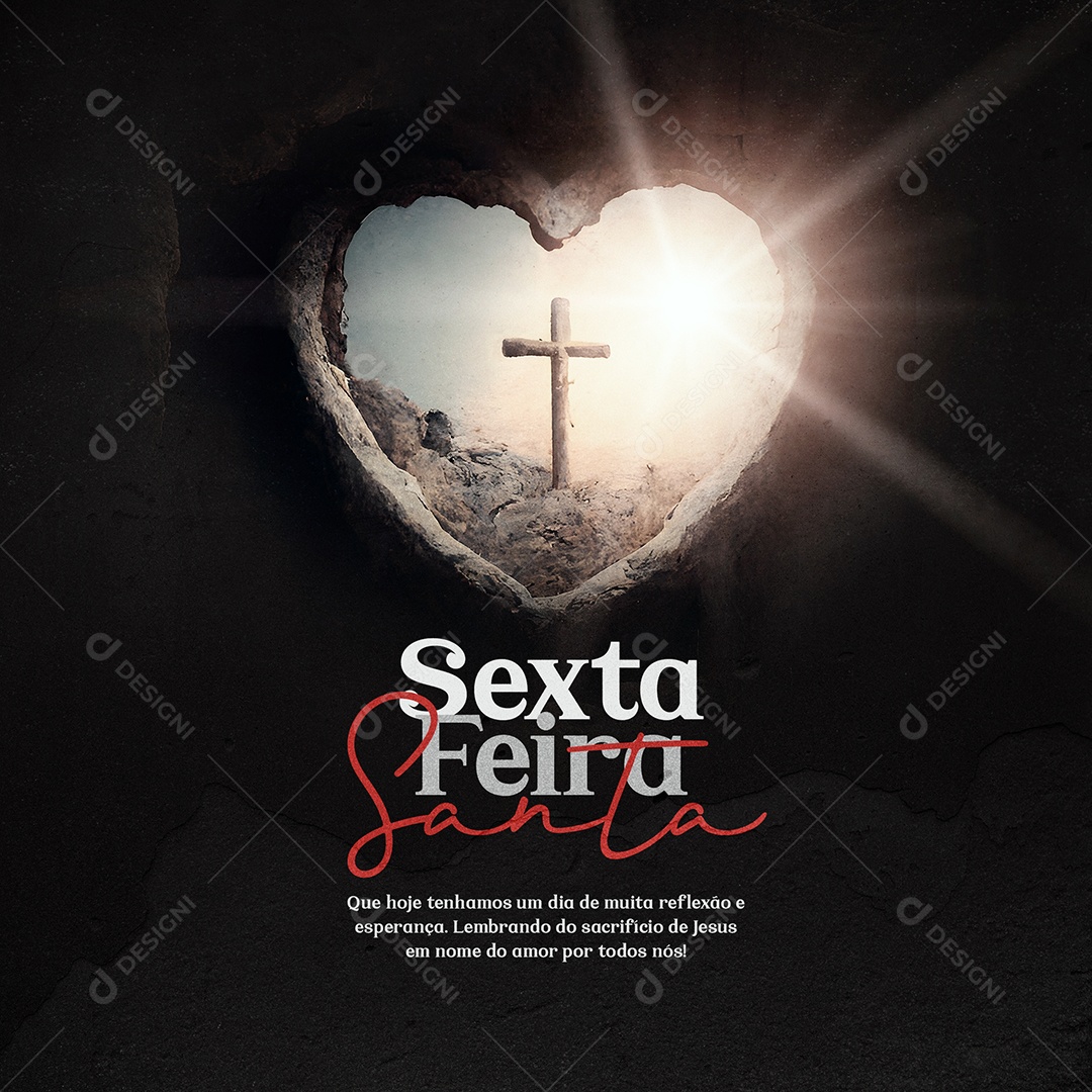 Sexta-feira Santa Social Media PSD Editável