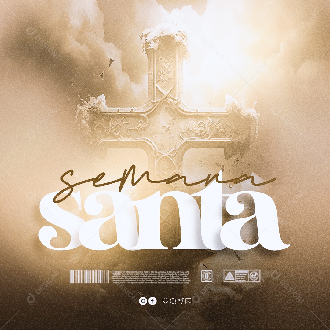 Semana Santa Social Media PSD Editável