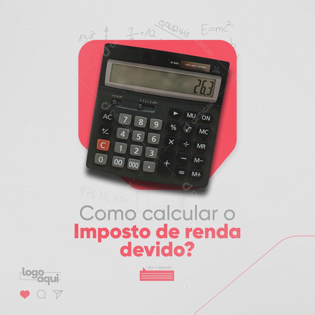 Como Calcular O Imposto De Renda Devido Contabilidade Social Media PSD Editável