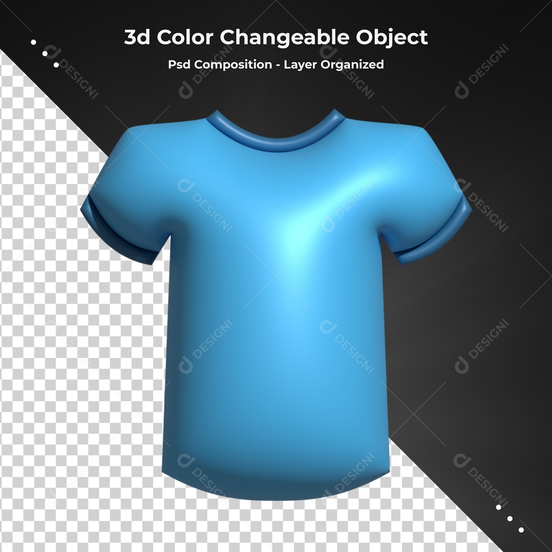 Elemento De Camisa Azul Para Composição PSD