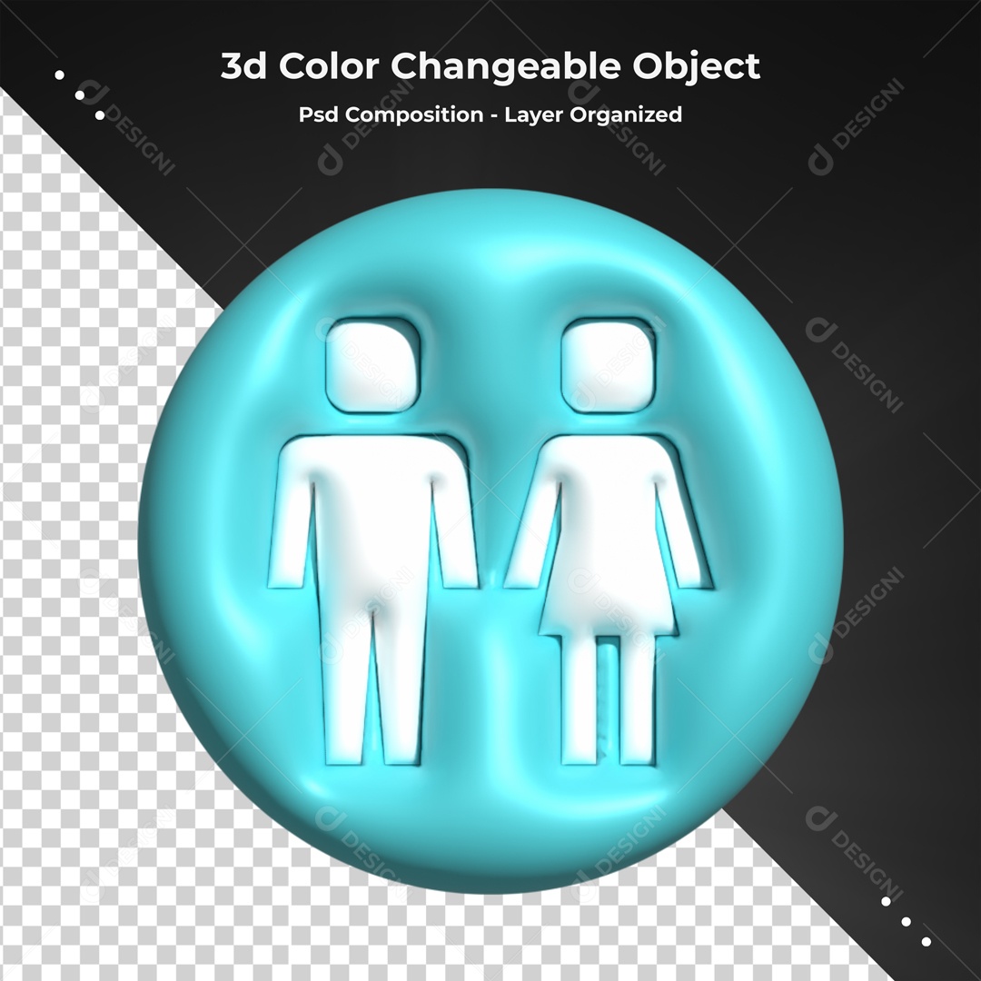 Emoji De Gêneros Masculino E Feminino Elemento 3D PSD