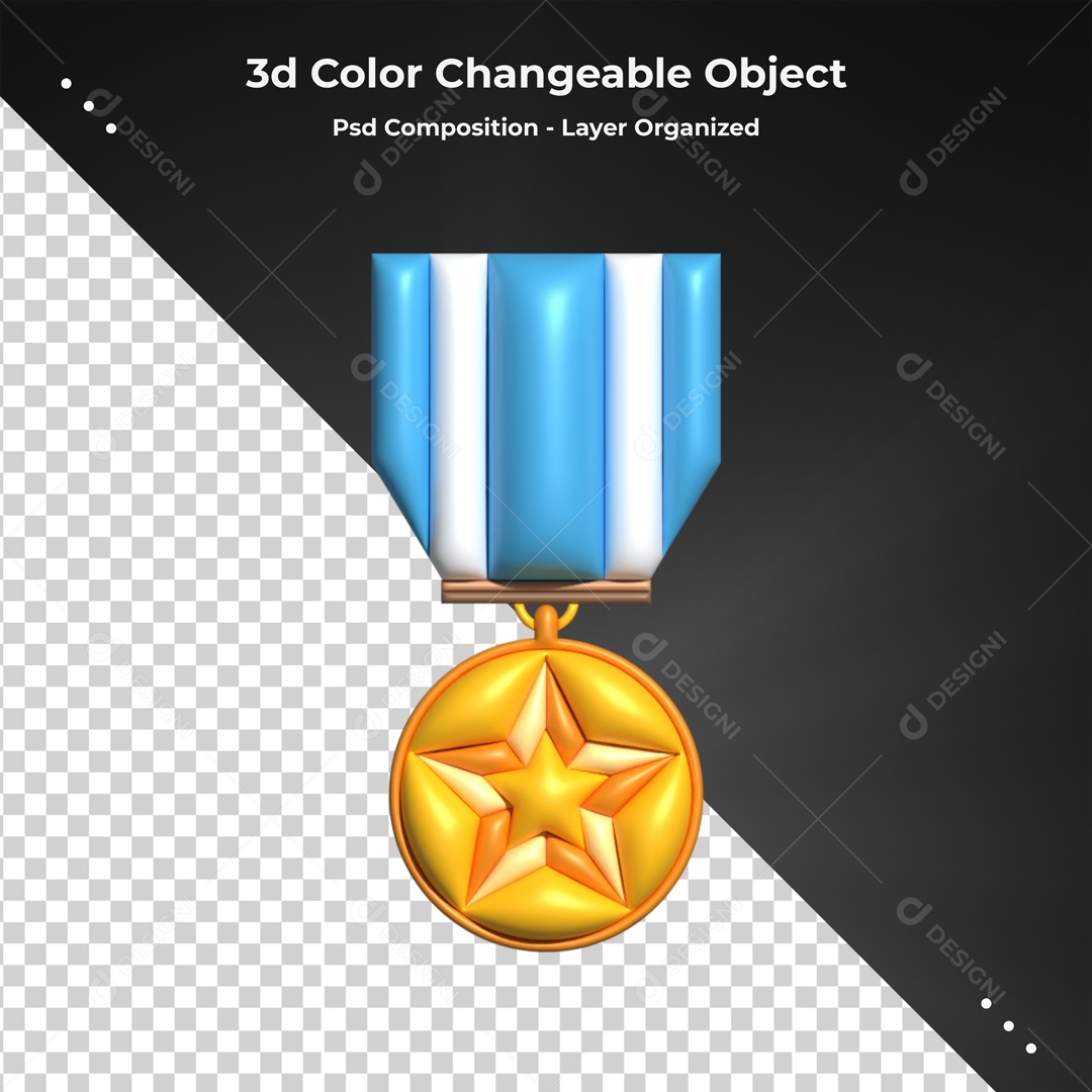 Elemento Medalha De Honra Para Composição PSD