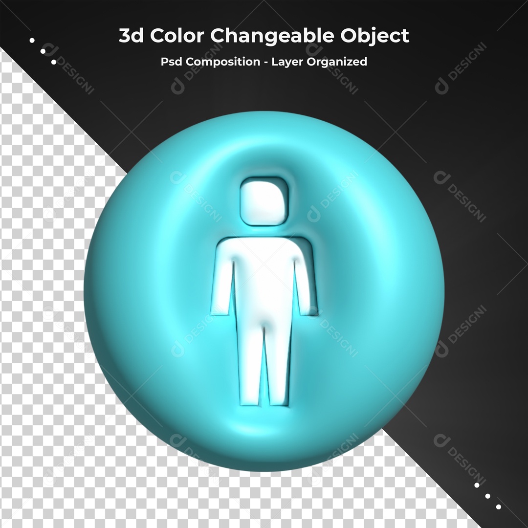 Emoji De Gênero Masculino Elemento 3D PSD