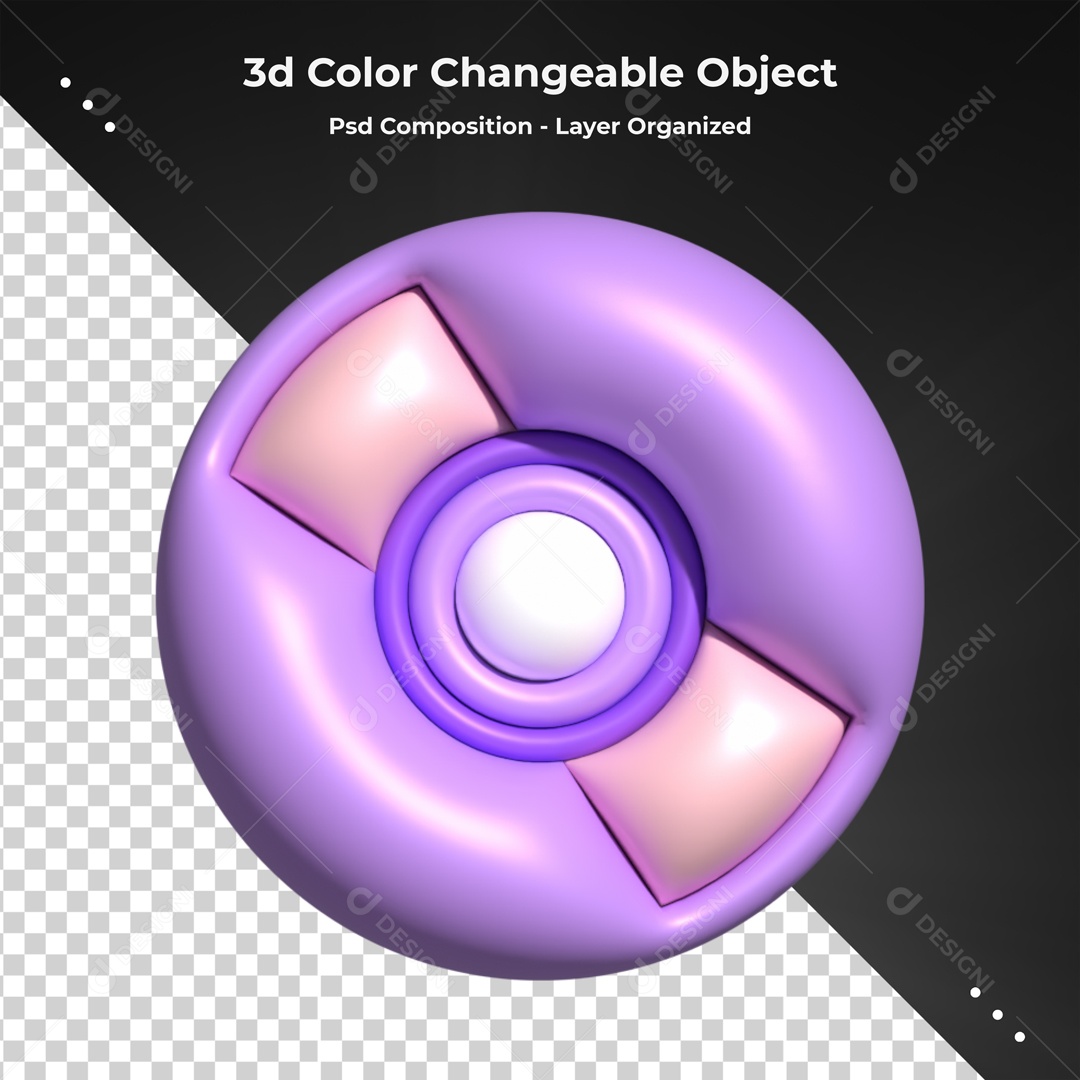 Elemento De Cd Roxo Para Composição PSD