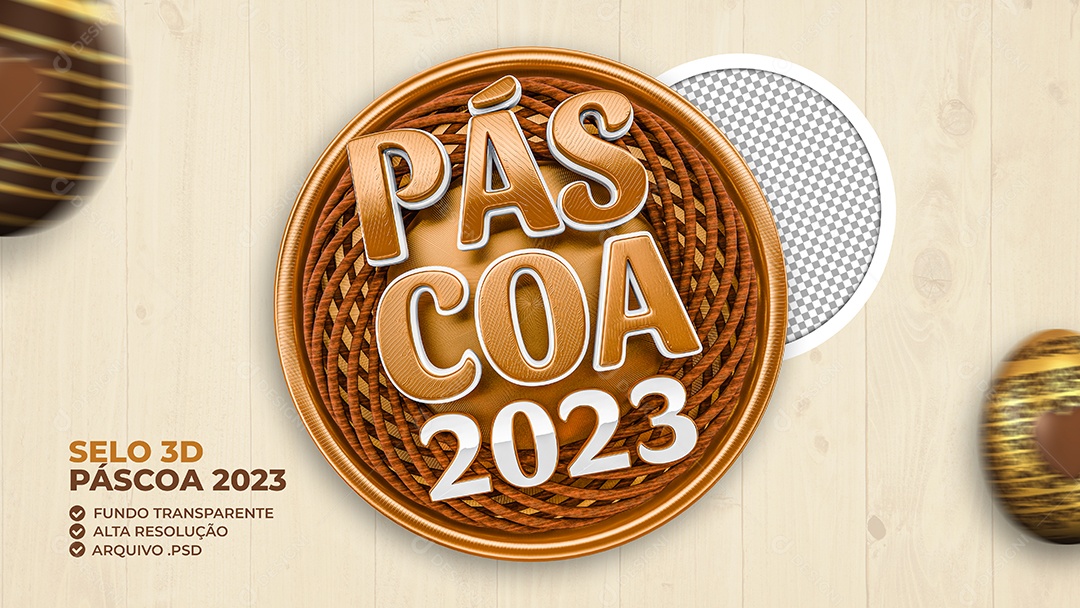 3D Stamp For Easter Composition 2023 PSD