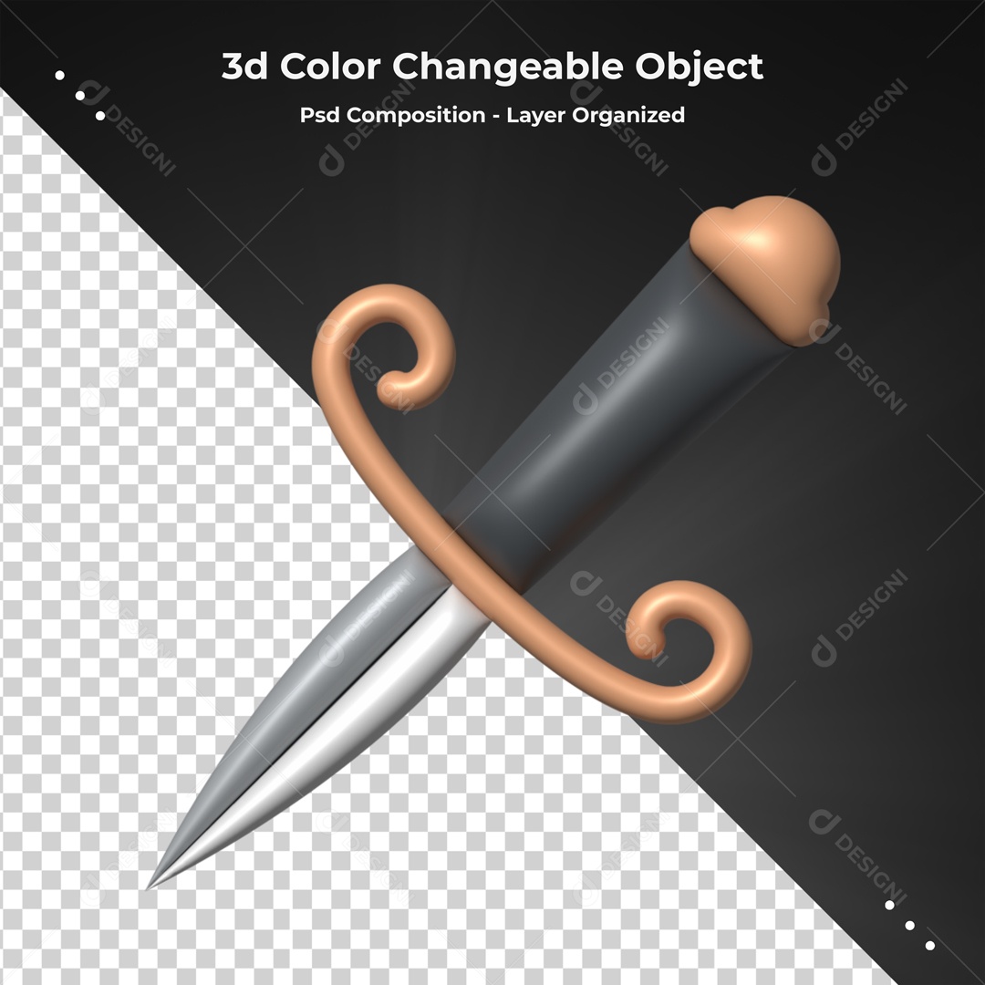 Elemento De Faca Detalhada Para Composição PSD