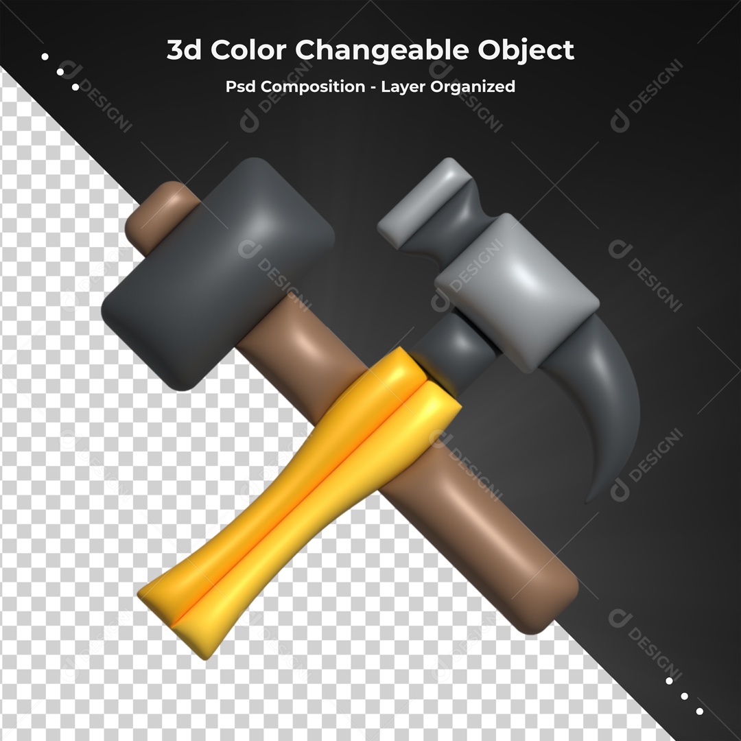 Elemento De Martelo E Marreta Para Composição PSD