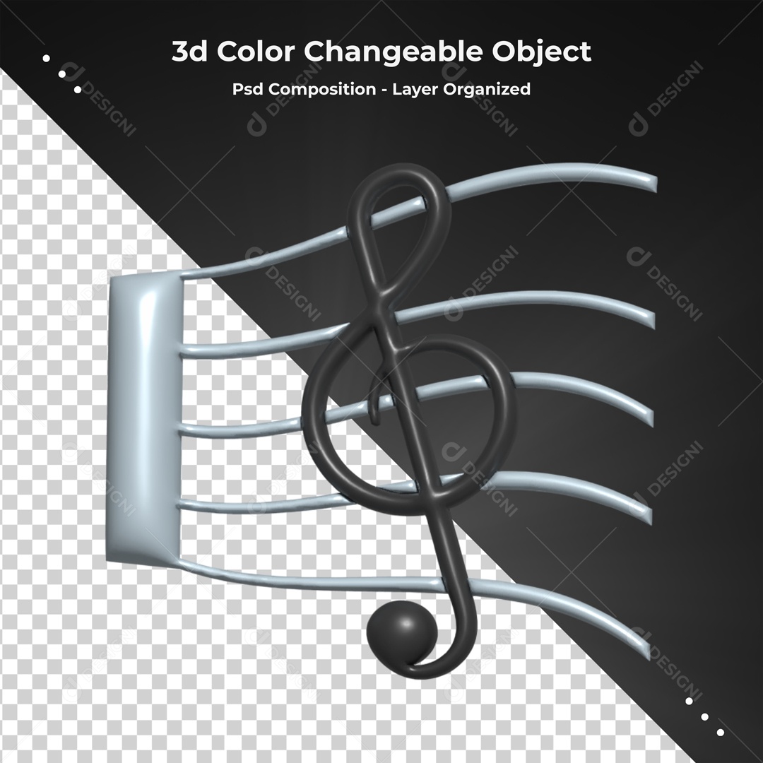 Elemento De Nota Musical Para Composição PSD