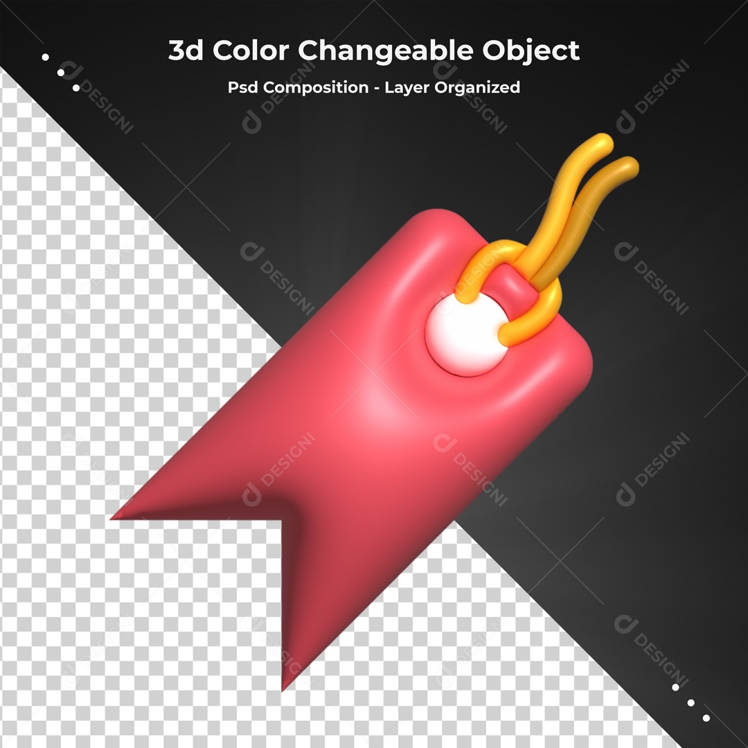 Elemento De Etiqueta Vermelha Para Composição PSD