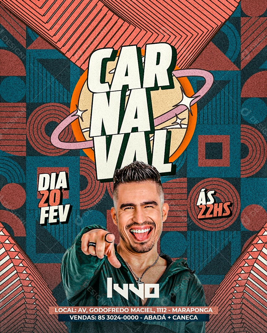 Editable Social Media Carnival PSD Flyer