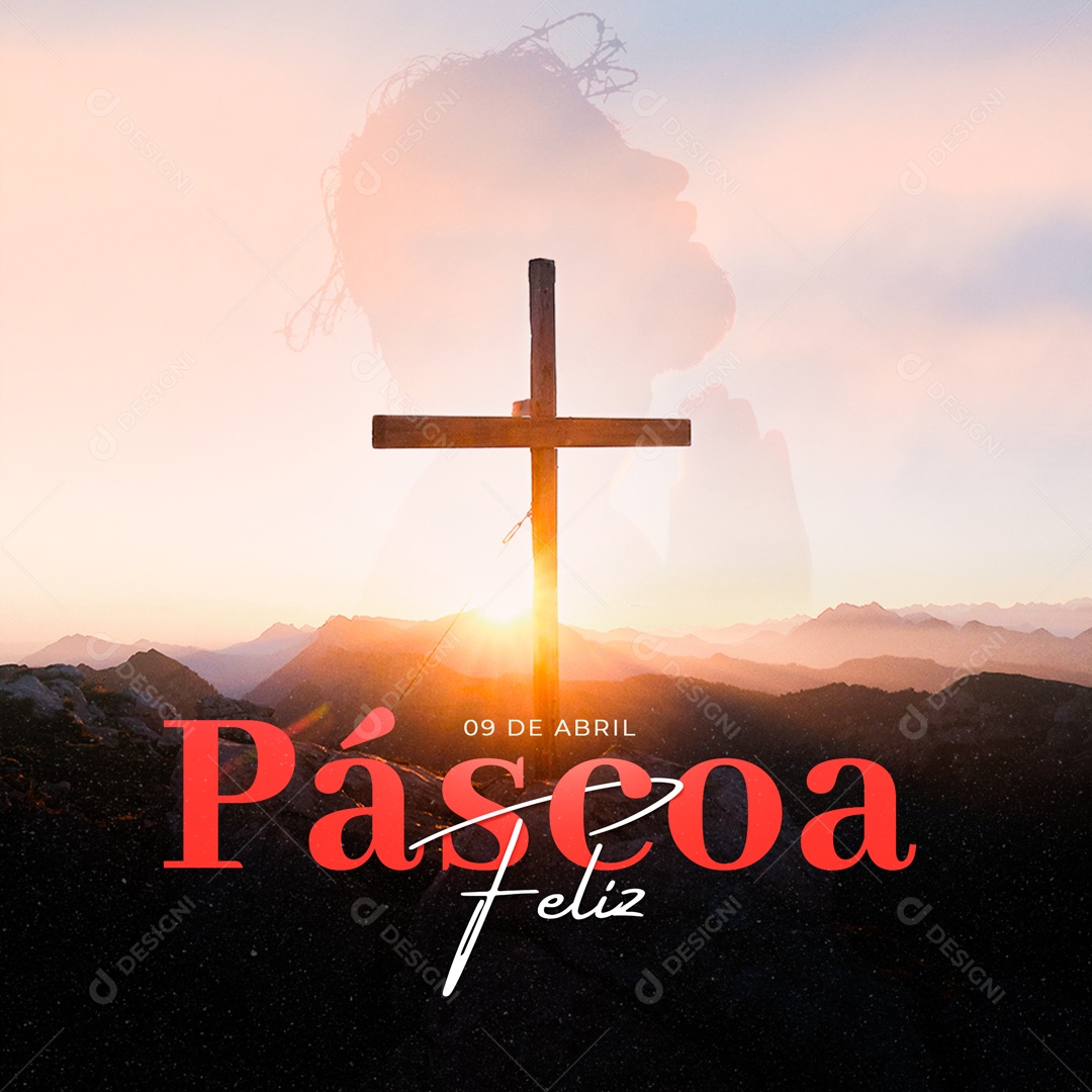 Feliz Páscoa Que Nesta Páscoa Possamos Compartilhar Paz, Amor e Muito Chocolate Social Media PSD Editável