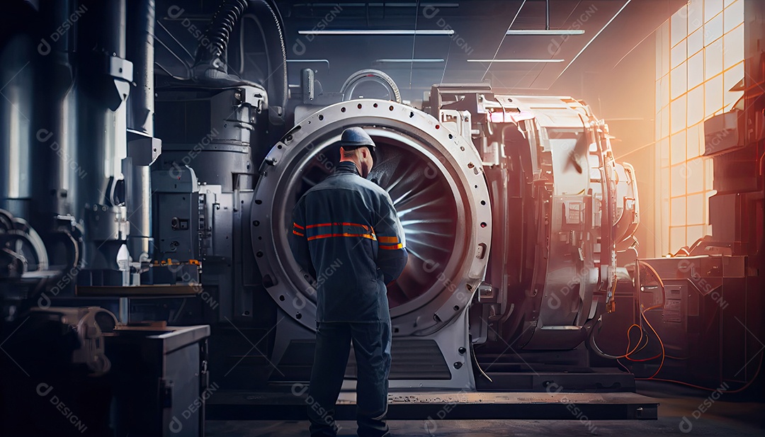 Engenheiro em uma fábrica moderna. Manutenção de máquinas da Indústria 4.0 Dia do Trabalho e a importância dos trabalhadores.