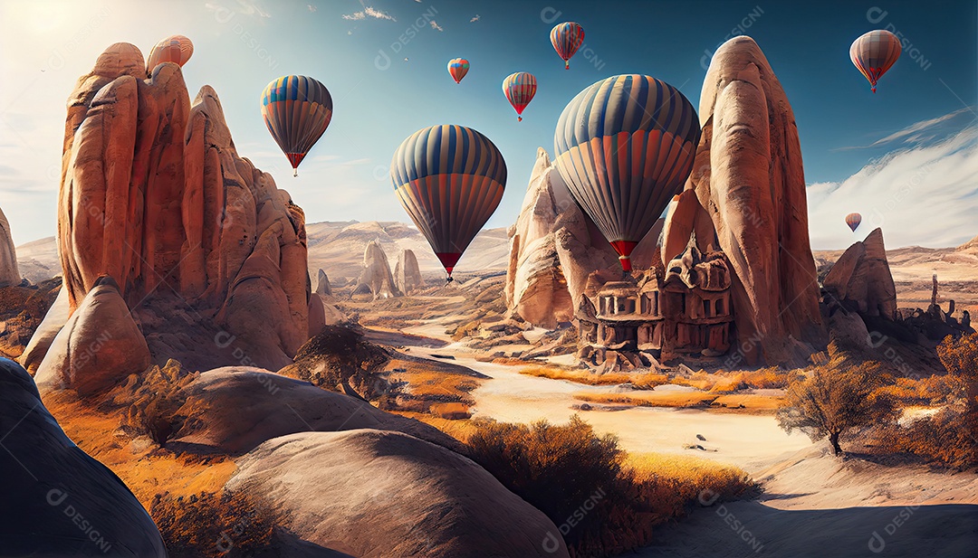 Balões de ar peru capadócia férias Dia Mundial do Turismo 27 de setembro.