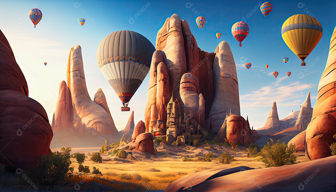 Balões de ar peru capadócia férias Dia Mundial do Turismo 27 de setembro.