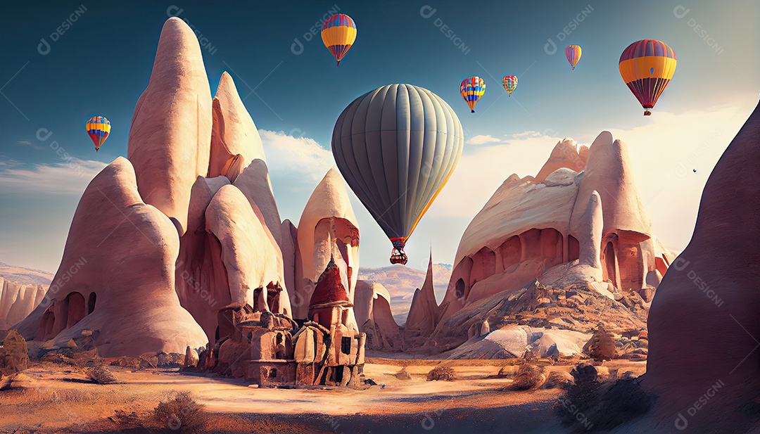 Balões de ar peru capadócia férias Dia Mundial do Turismo 27 de setembro.