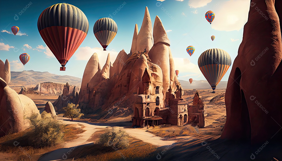 Balões de ar peru capadócia férias Dia Mundial do Turismo 27 de setembro.