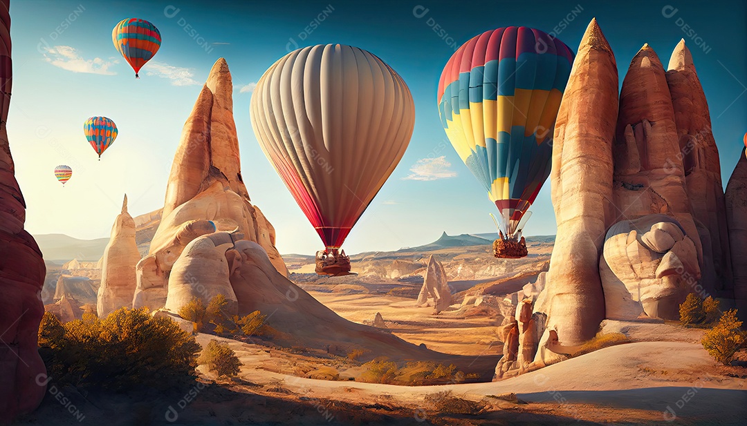 Balões de ar peru capadócia férias Dia Mundial do Turismo 27 de setembro.