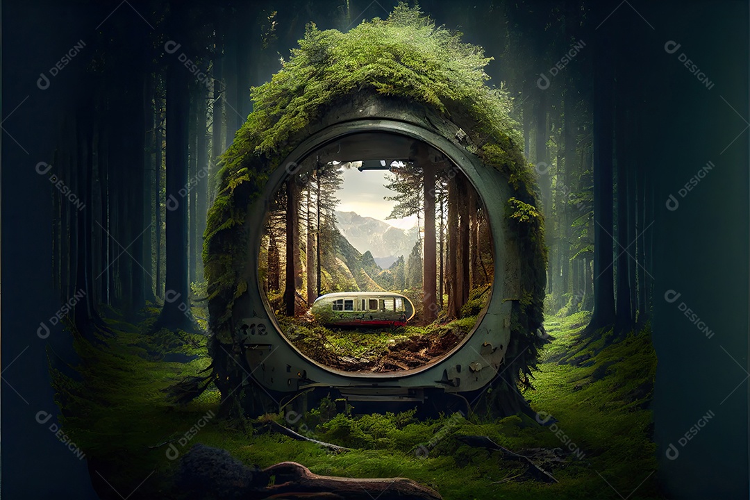 Dia mundial do turismo 27 de setembro, acampamento de viagem.