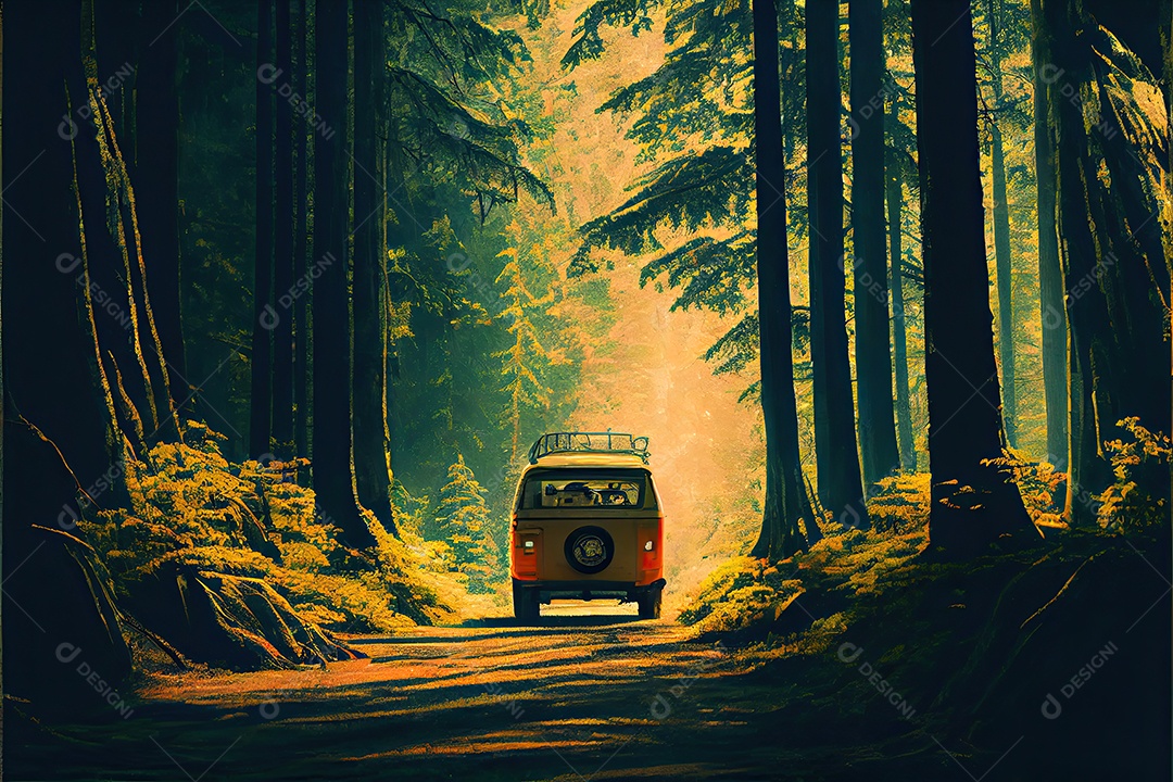 Dia mundial do turismo 27 de setembro, acampamento de viagem.