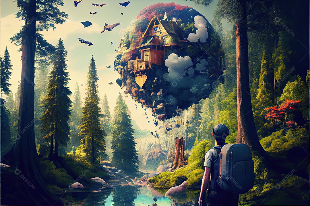 Dia mundial do turismo 27 de setembro, acampamento de viagem.