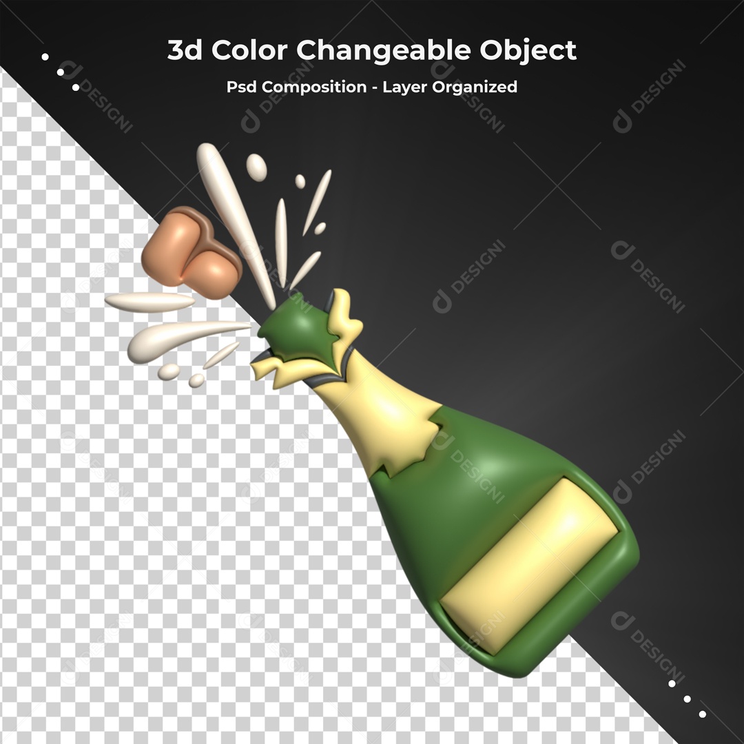 Elemento De Champanhe Para Composição PSD