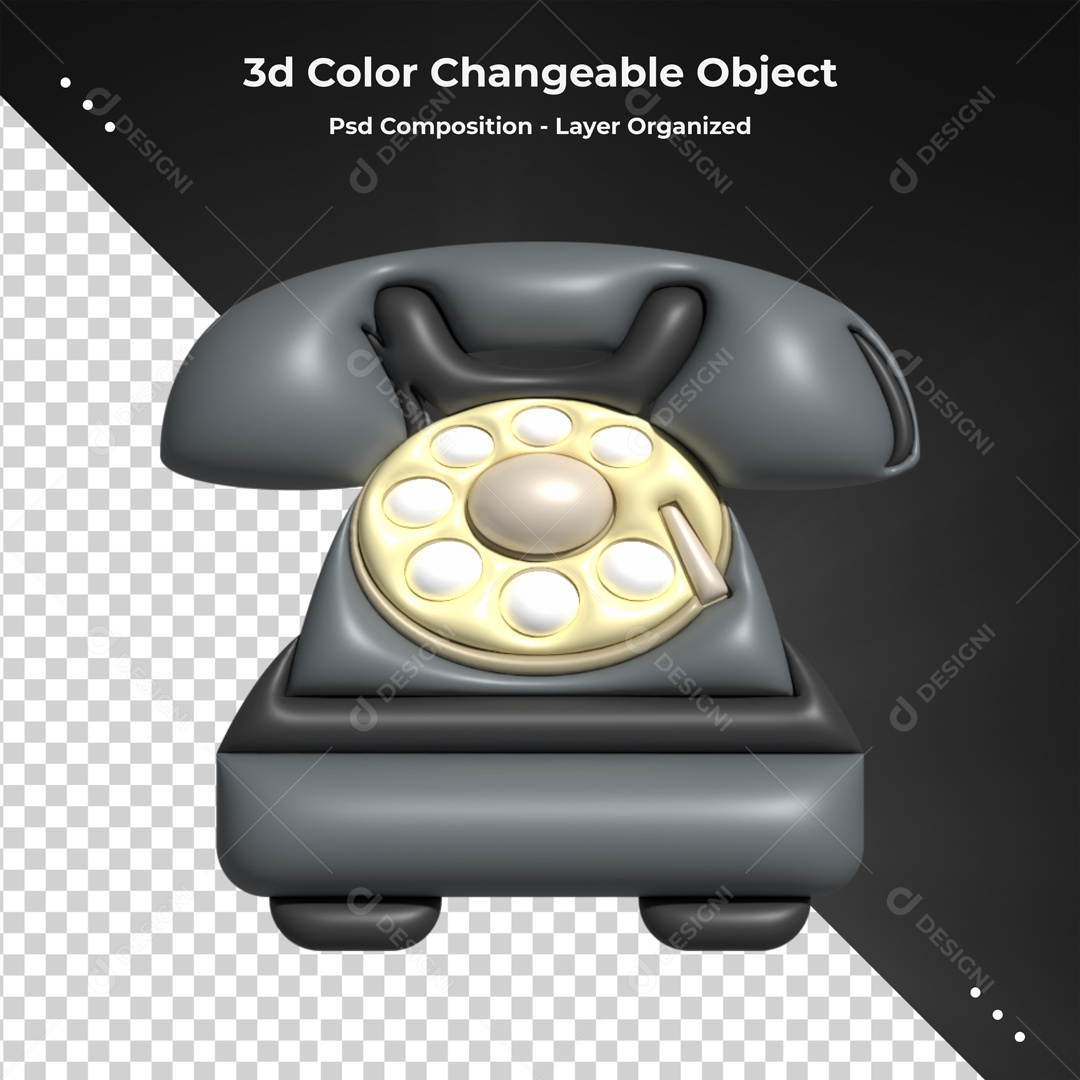 Elemento De Telefone Preto Para Composição PSD