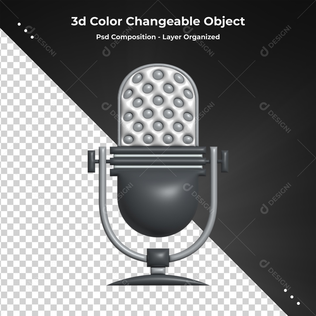 Elemento De Microfone Para Composição PSD