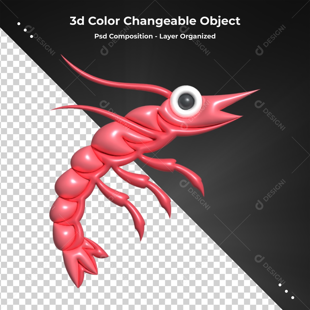 Elemento De Camarão Para Composição