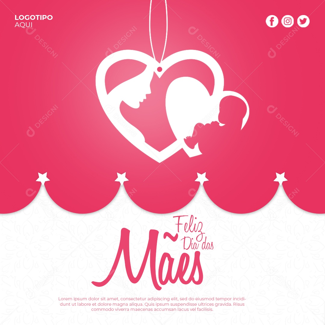 Social Media Dia Das Mães PSD Editável