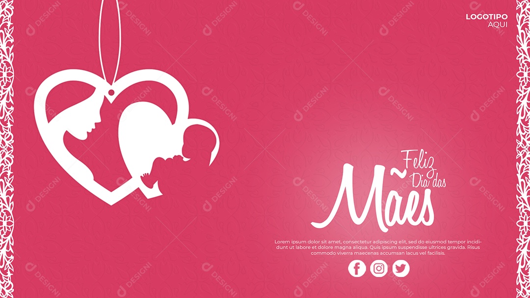 Social Media Banner Dia Das Mães PSD Editável