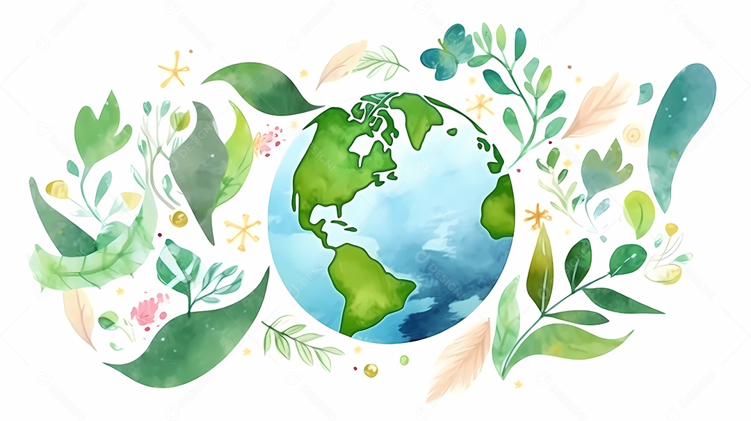 Ilustração do dia da terra. conceito de preservação e proteção.