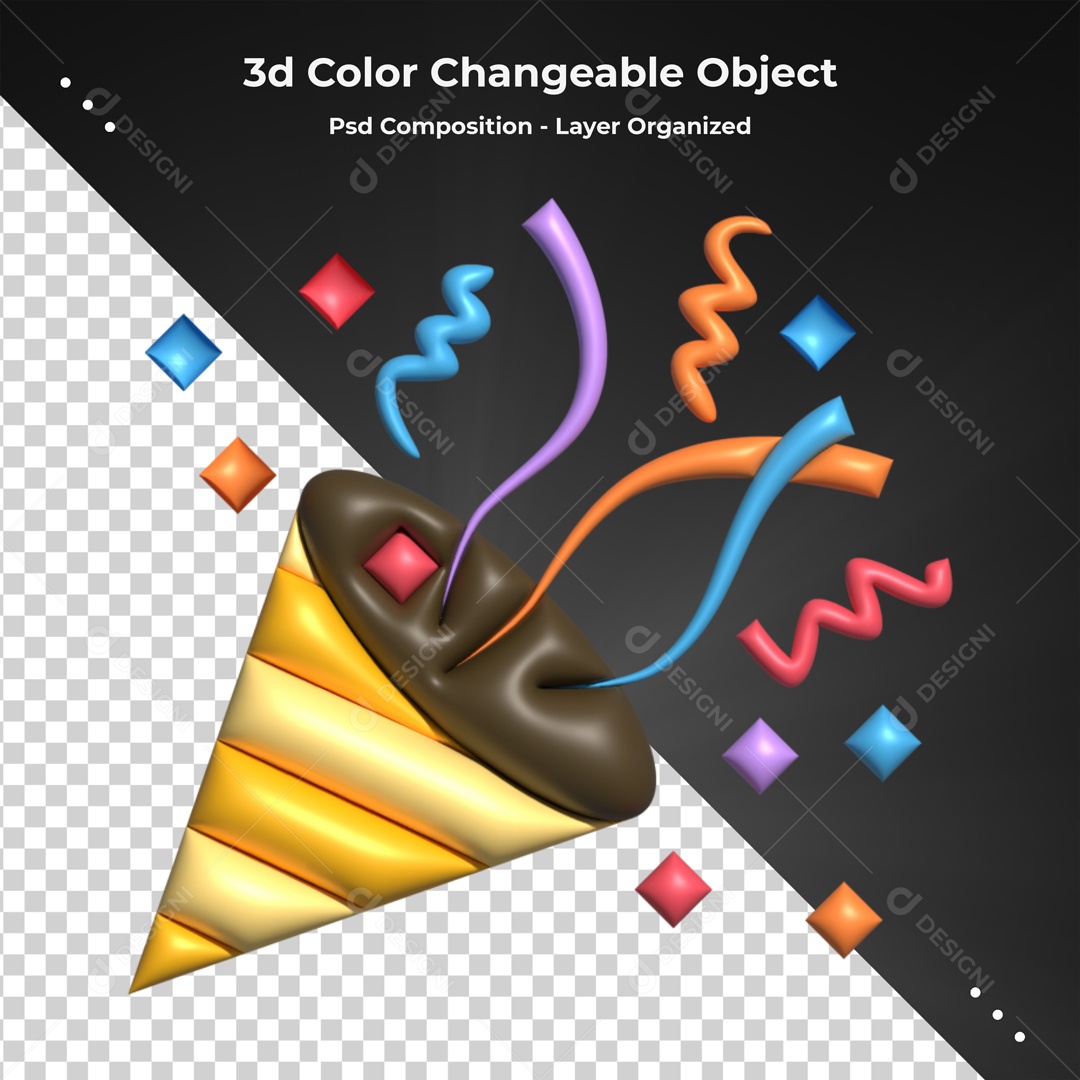 Elemento De Confete Para Composição PSD